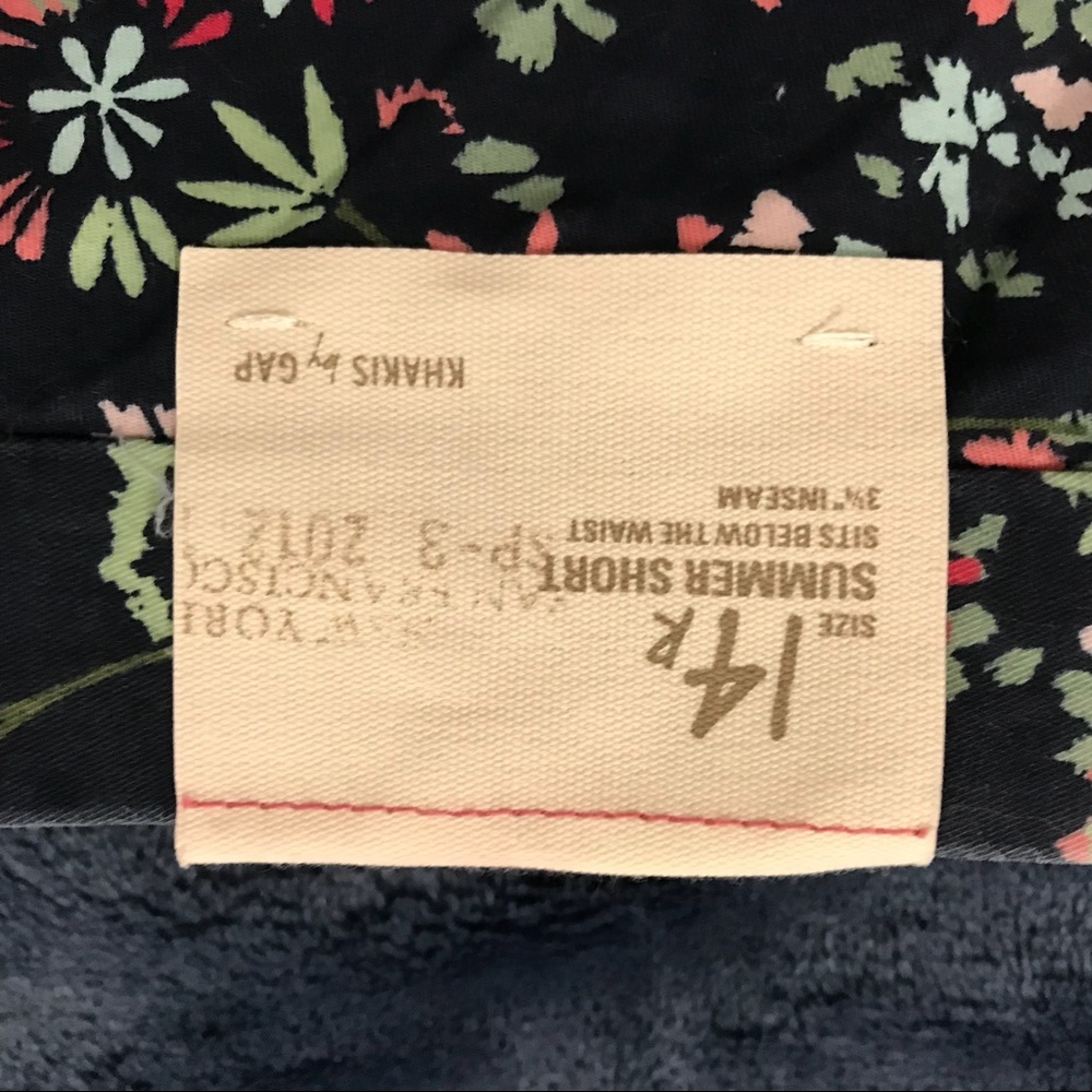 GAP summer shorts, 2 floral print. Size 14.